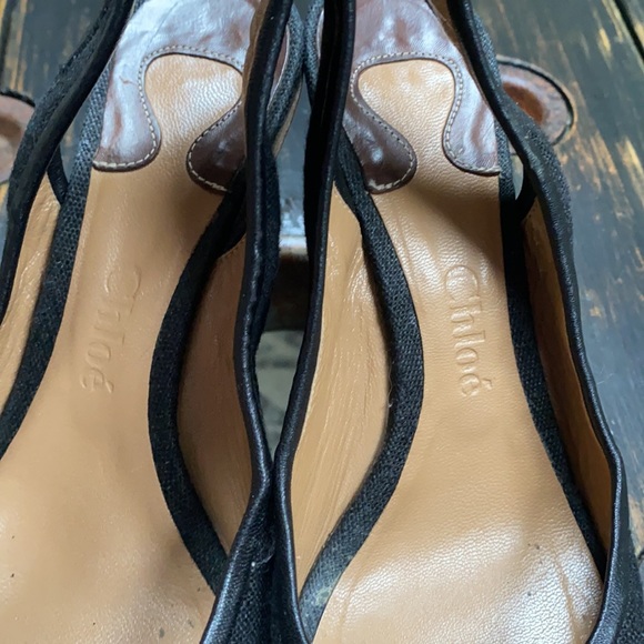 Chloe Wedge Slip On Peeptoe Sandals with Slingback - Picture 8 of 9